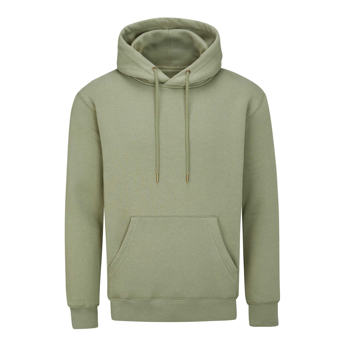 Soft Olive - Front - Mantis Unisex Adult Essential Organic Drawstring Hoodie