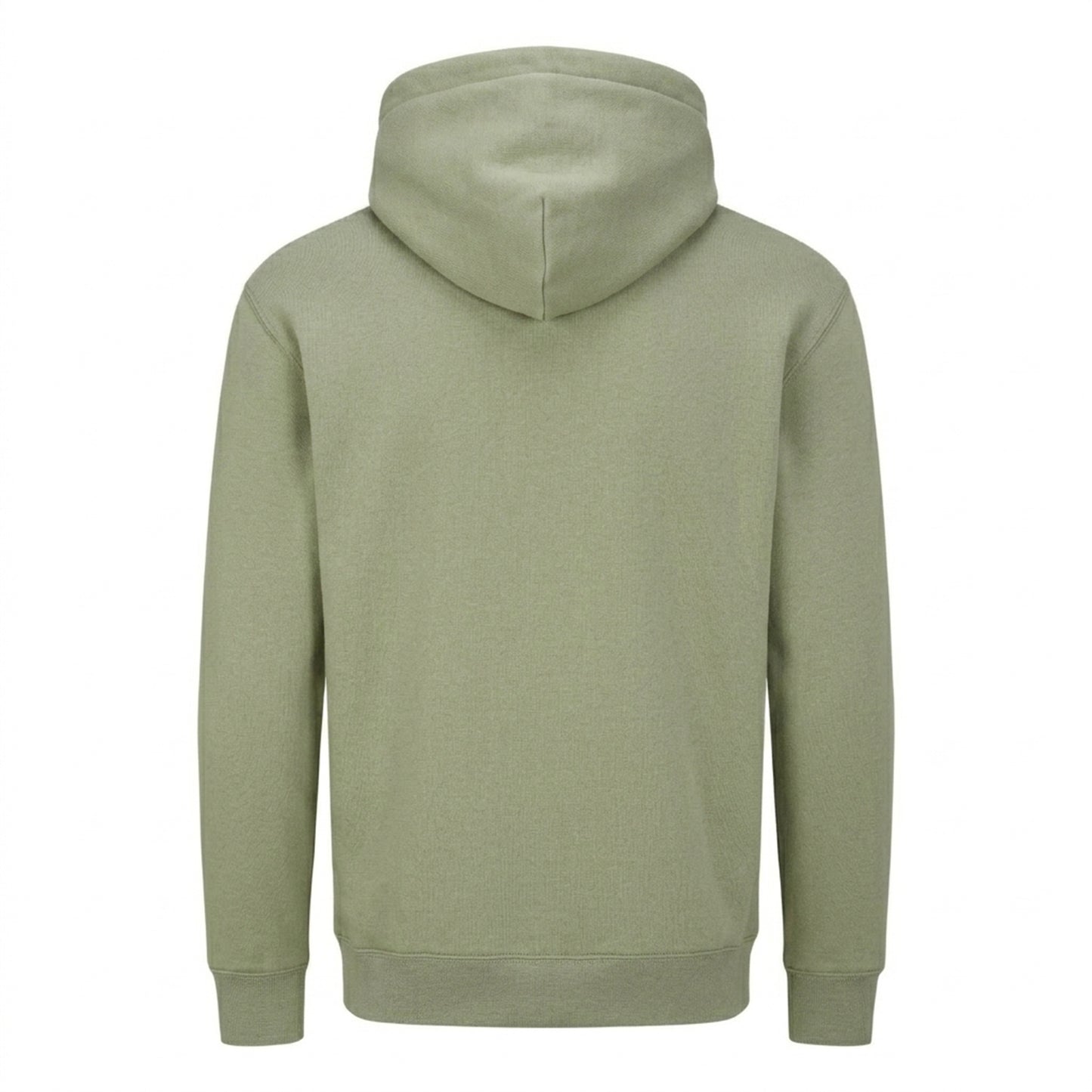 Soft Olive - Back - Mantis Unisex Adult Essential Organic Drawstring Hoodie