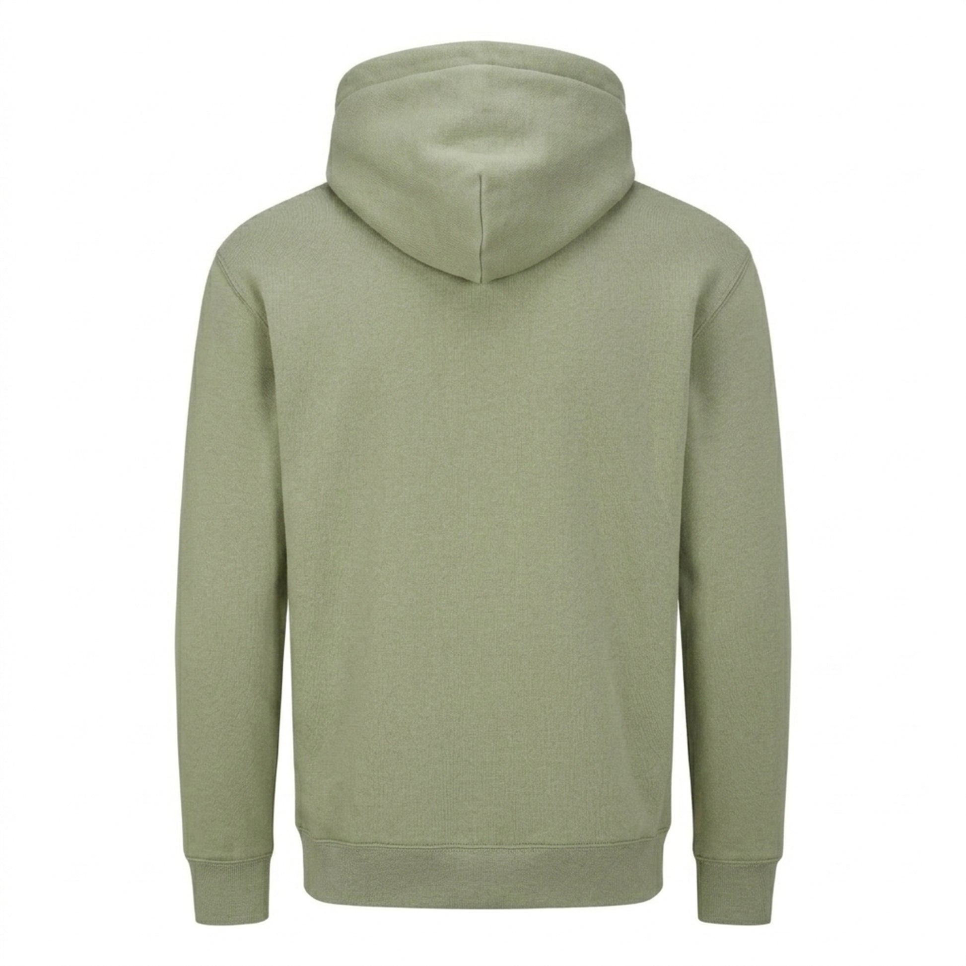 Soft Olive - Back - Mantis Unisex Adult Essential Organic Drawstring Hoodie