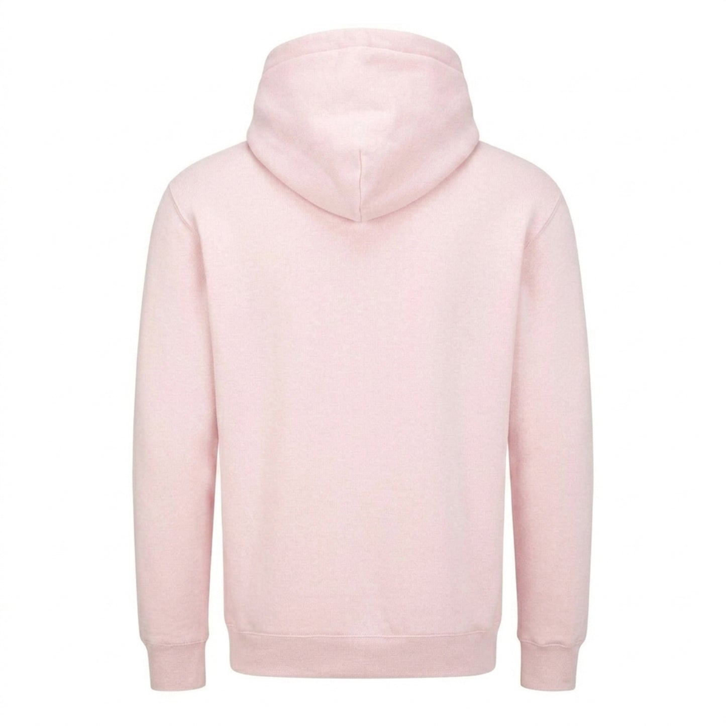 Soft Pink - Back - Mantis Unisex Adult Essential Organic Drawstring Hoodie