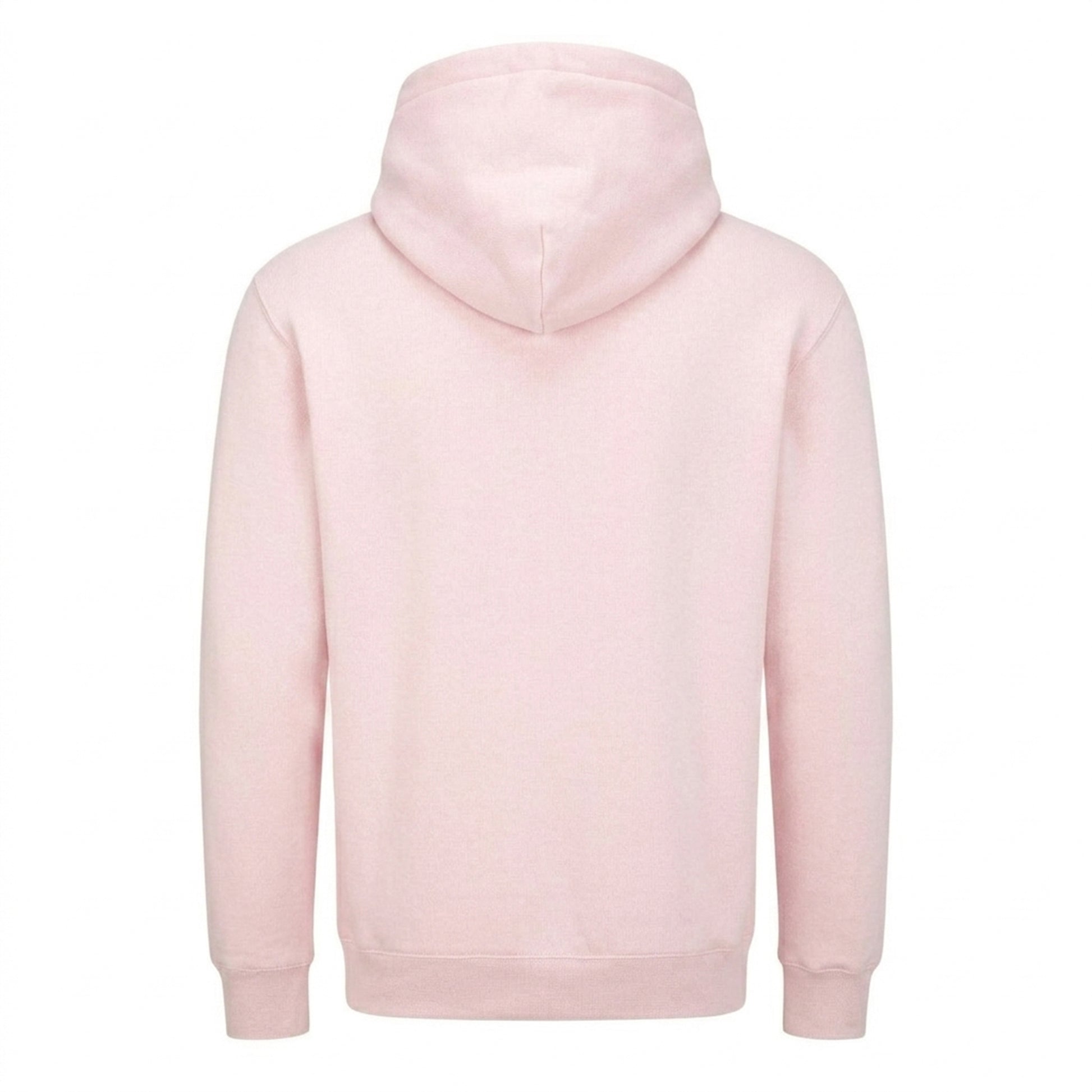 Soft Pink - Back - Mantis Unisex Adult Essential Organic Drawstring Hoodie