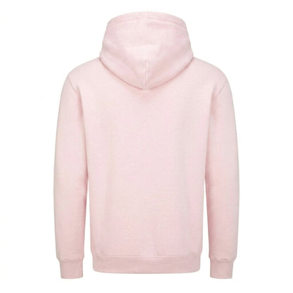 Soft Pink - Back - Mantis Unisex Adult Essential Organic Drawstring Hoodie