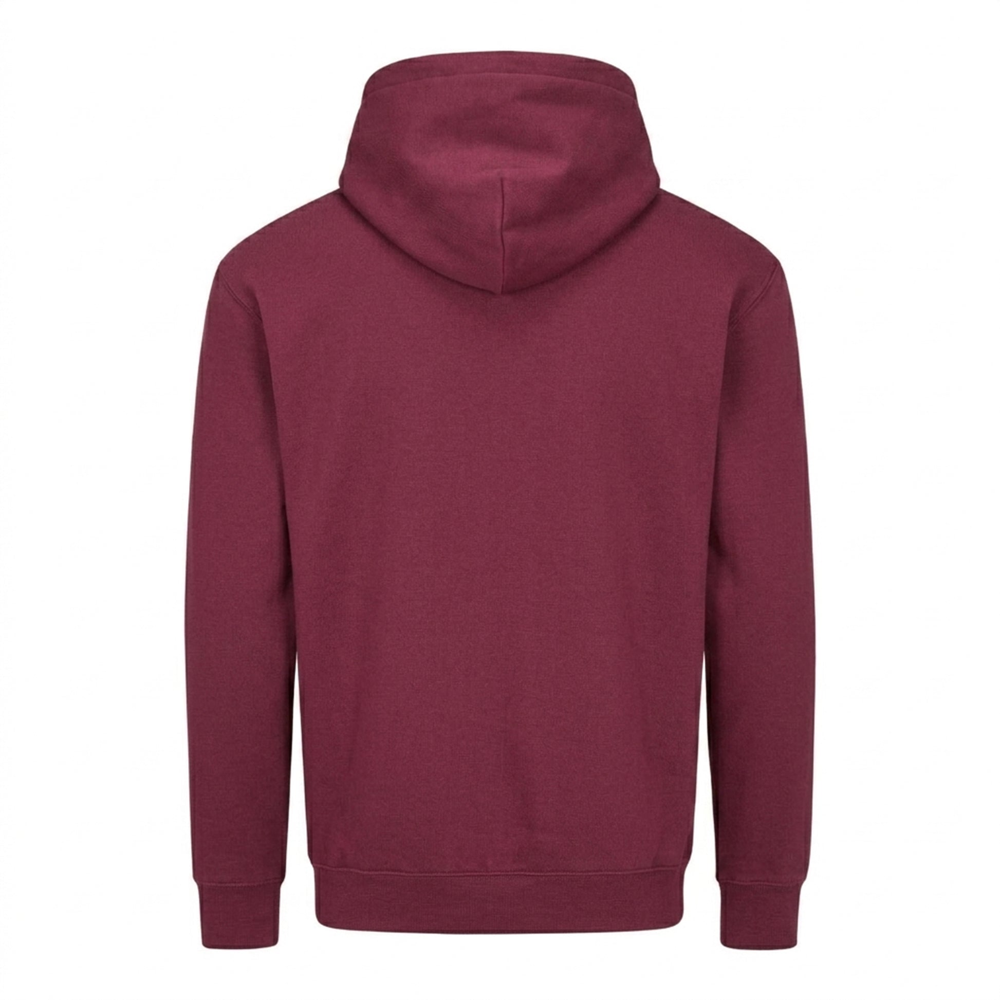 Burgundy - Back - Mantis Unisex Adult Essential Organic Drawstring Hoodie