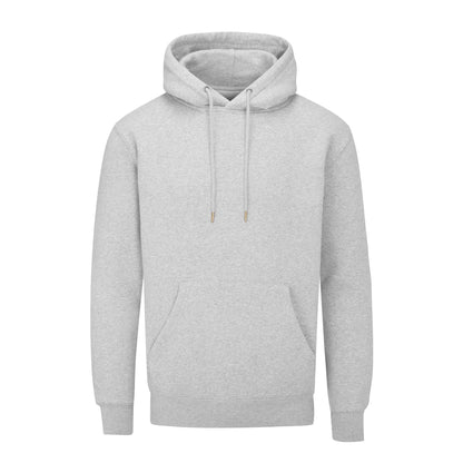 Heather Grey Melange - Front - Mantis Unisex Adult Essential Organic Drawstring Hoodie