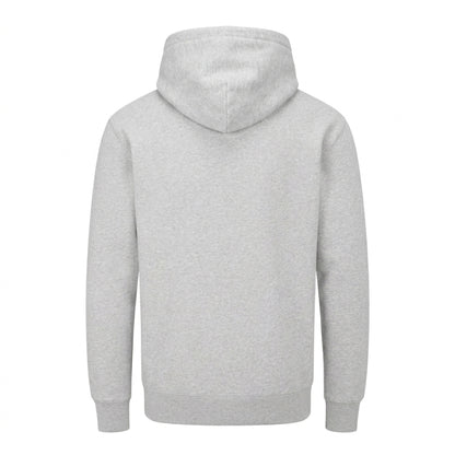 Heather Grey Melange - Back - Mantis Unisex Adult Essential Organic Drawstring Hoodie