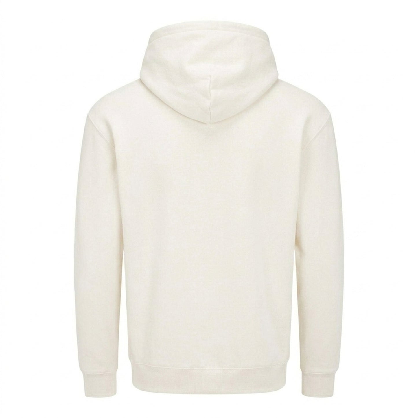 Natural - Back - Mantis Unisex Adult Essential Organic Drawstring Hoodie