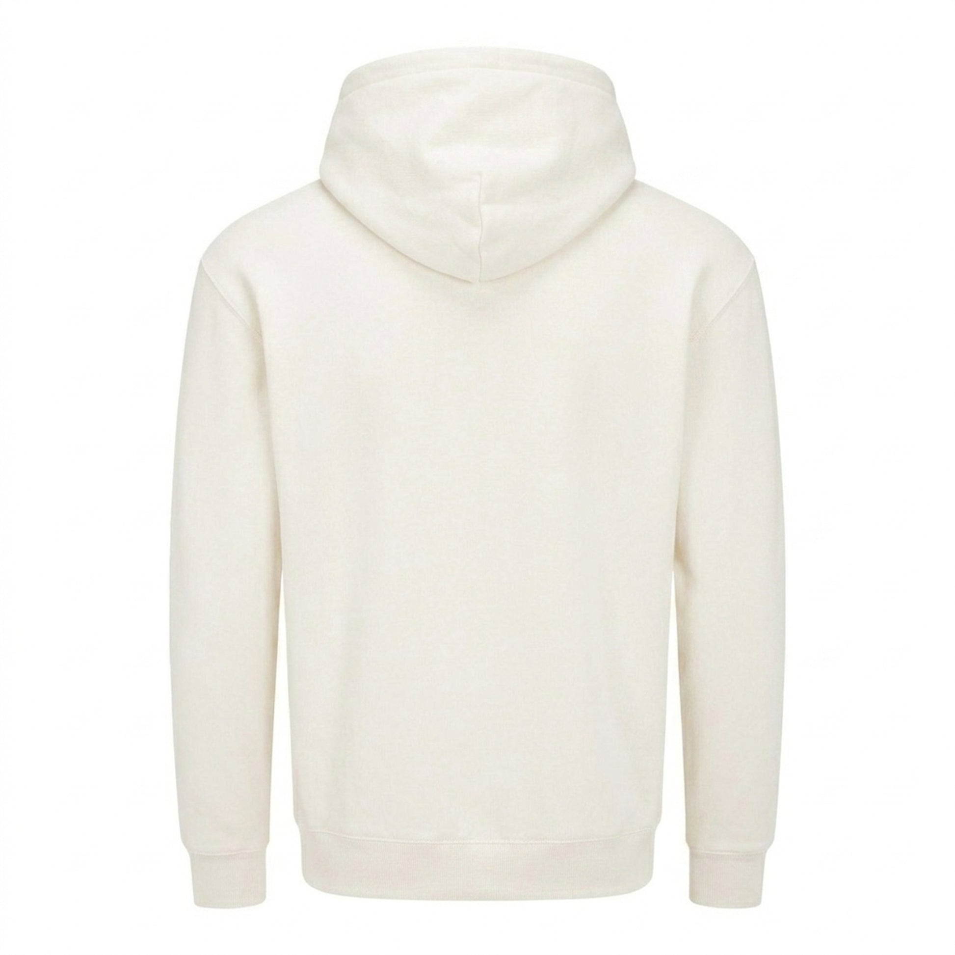 Natural - Back - Mantis Unisex Adult Essential Organic Drawstring Hoodie