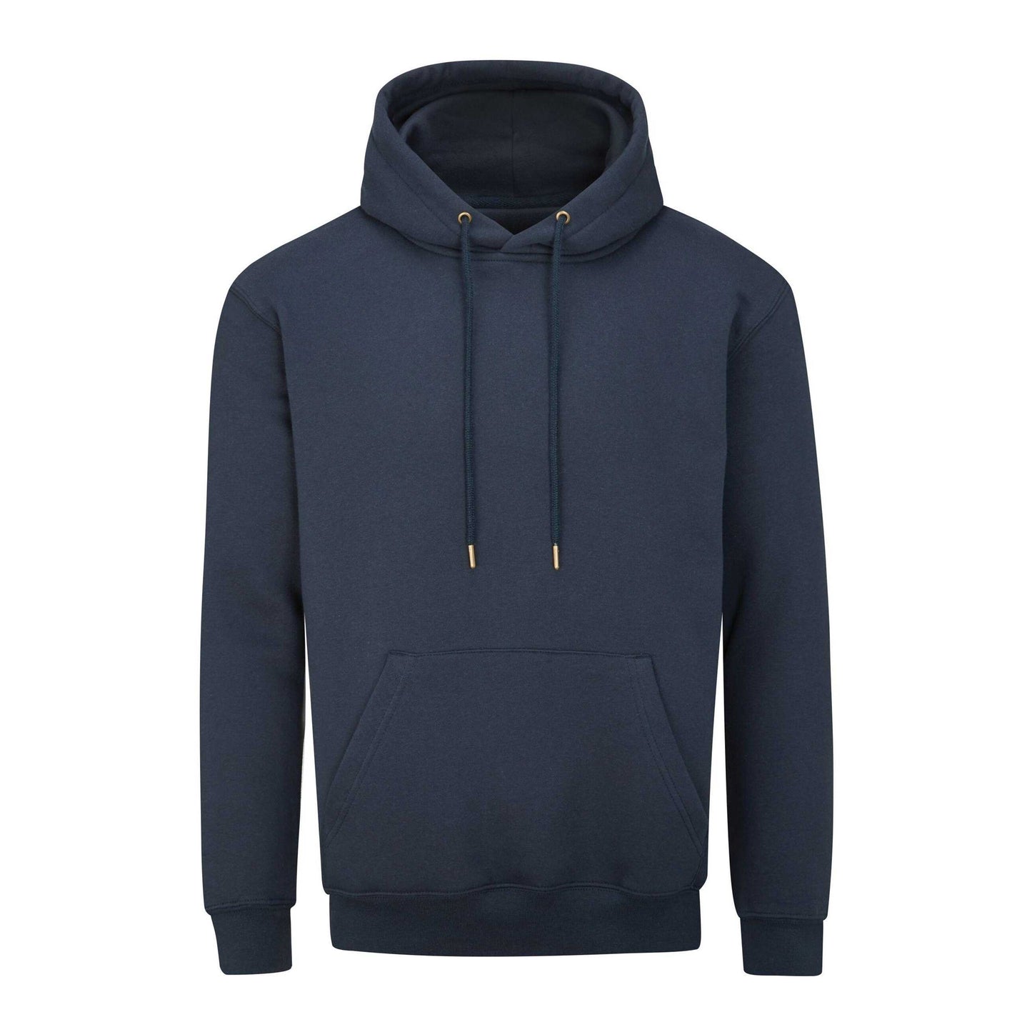Navy - Front - Mantis Unisex Adult Essential Organic Drawstring Hoodie