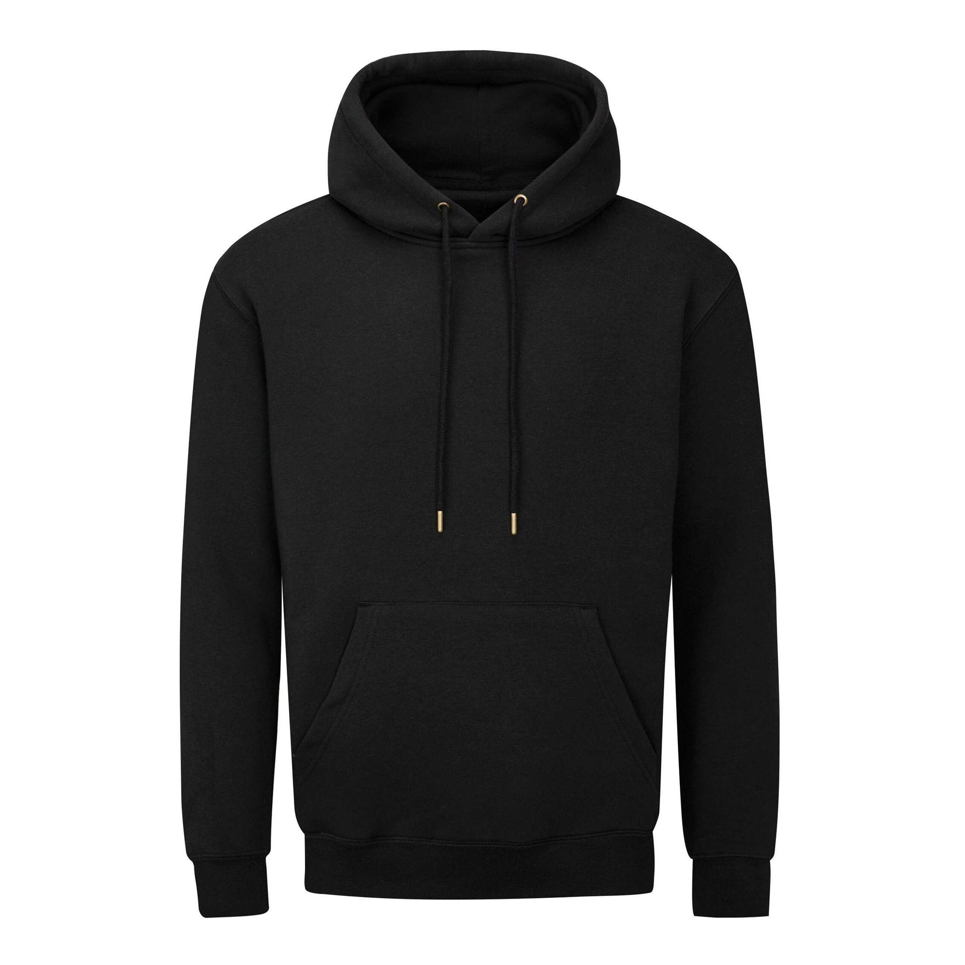 Black - Front - Mantis Unisex Adult Essential Organic Drawstring Hoodie