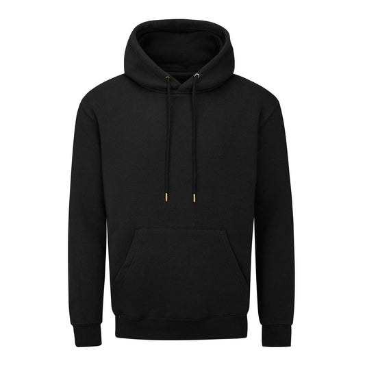 Black - Front - Mantis Unisex Adult Essential Organic Drawstring Hoodie