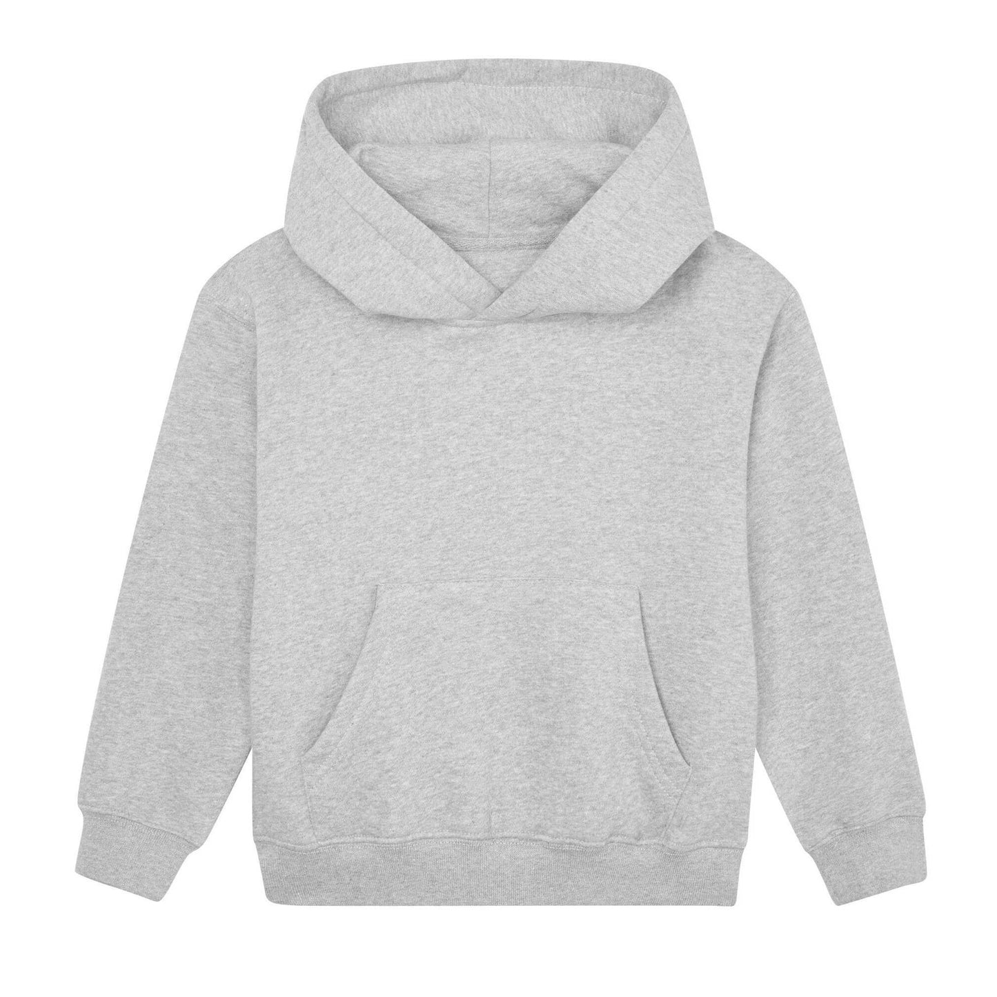 Heather Grey Melange Marl - Front - Mantis Childrens-Kids Essential Organic Hoodie
