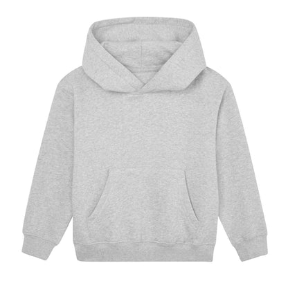 Heather Grey Melange Marl - Front - Mantis Childrens-Kids Essential Organic Hoodie