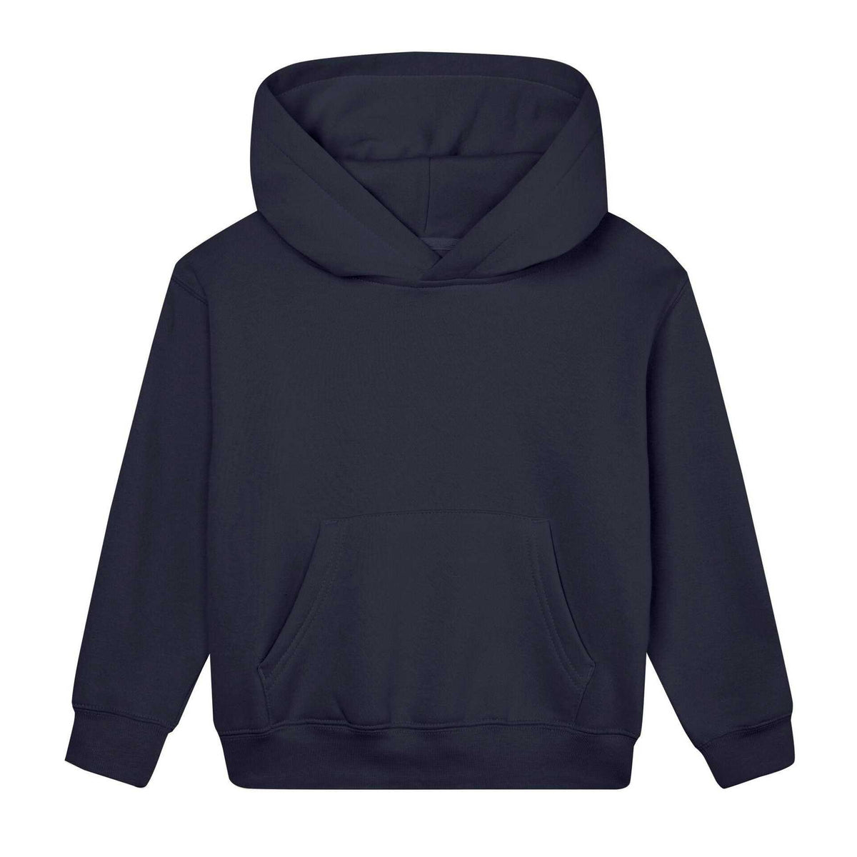 Navy - Front - Mantis Childrens-Kids Essential Organic Hoodie