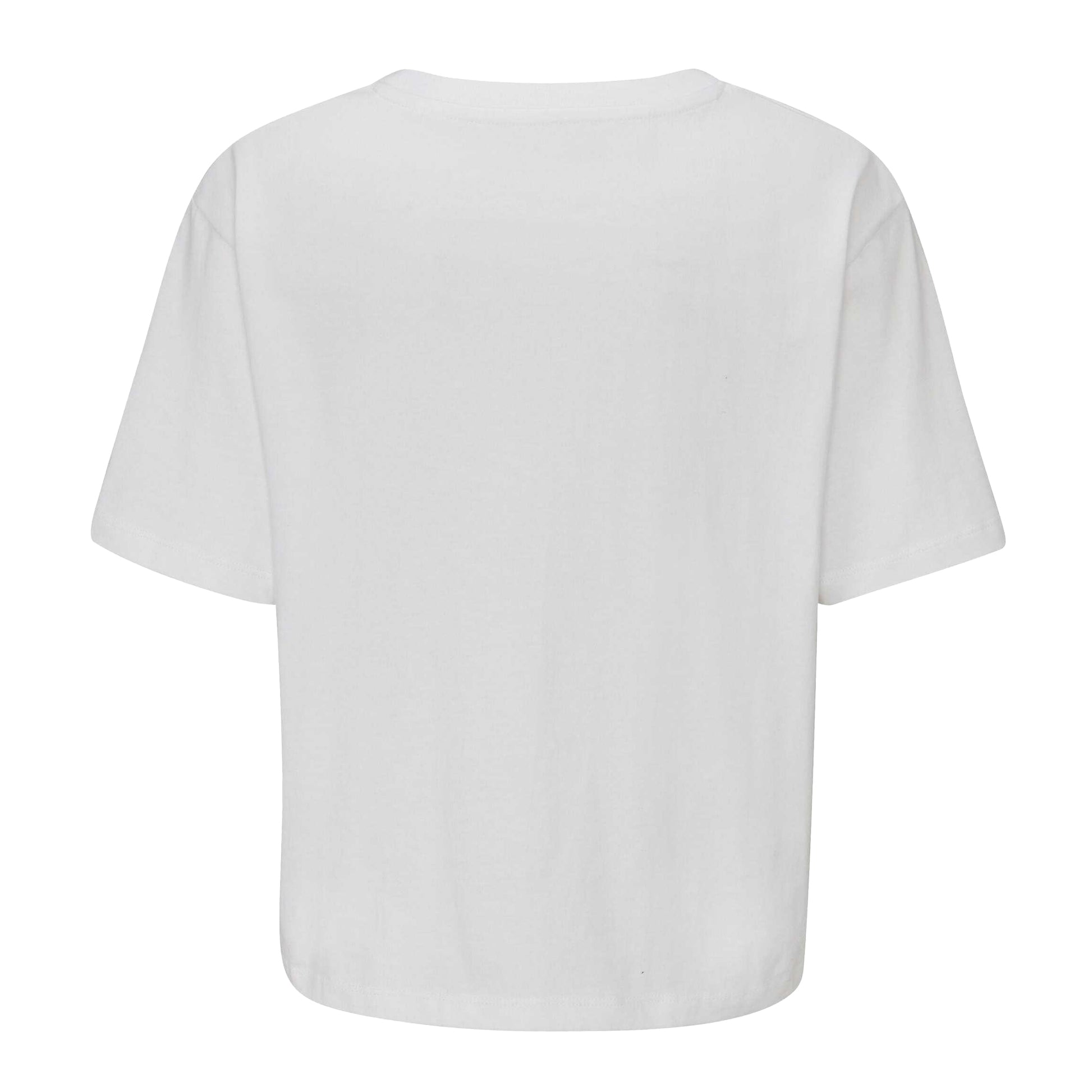 White - Back - Mantis Womens-Ladies Organic Cotton Heavyweight Loose Fit Crop T-Shirt