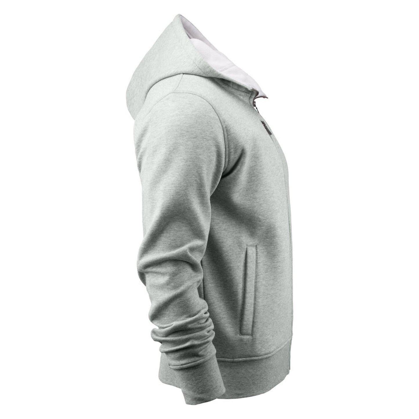 Grey Melange Marl - Lifestyle - James Harvest Mens Full Zip Hoodie
