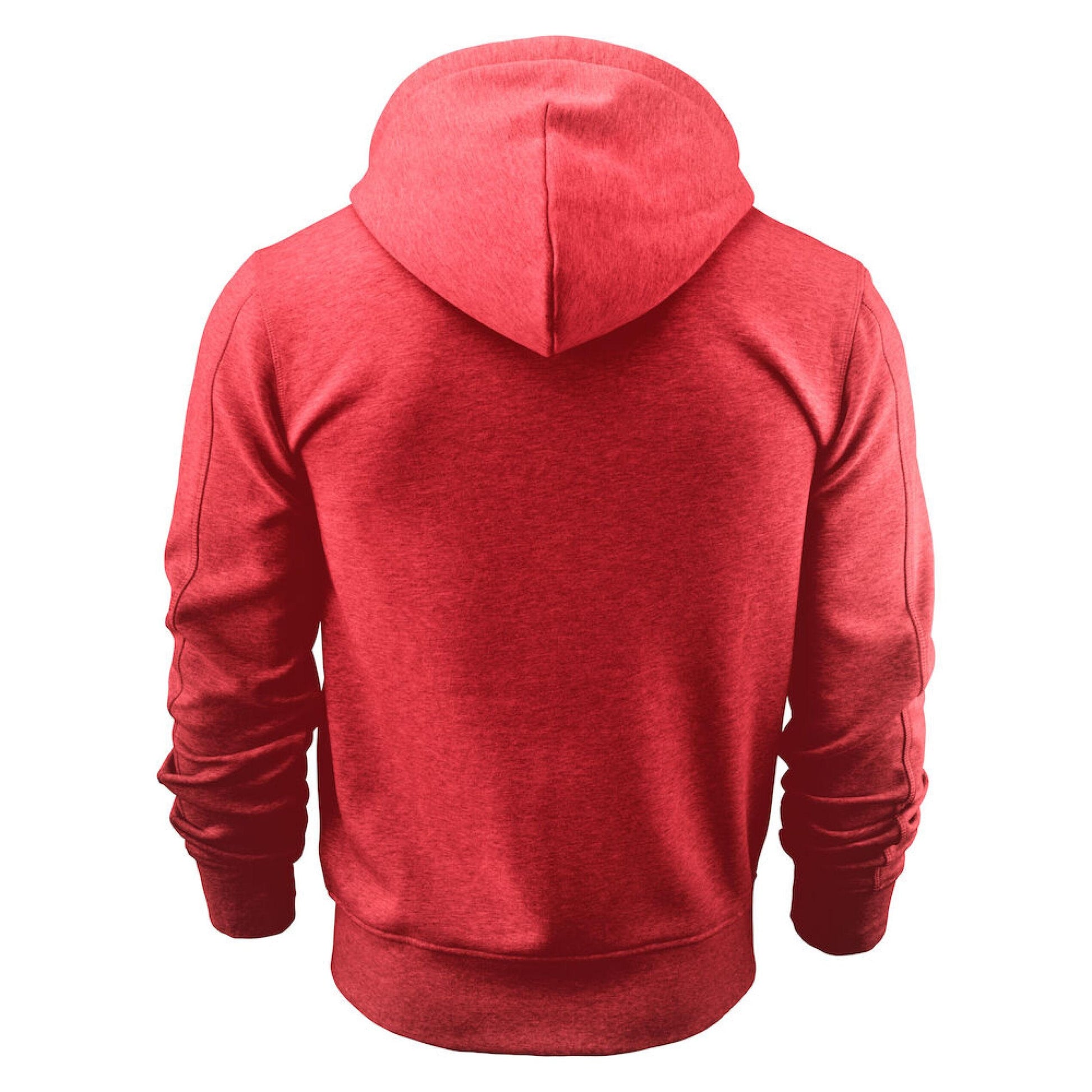 Red Melange Marl - Side - James Harvest Mens Full Zip Hoodie
