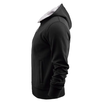 Black - Side - James Harvest Mens Full Zip Hoodie