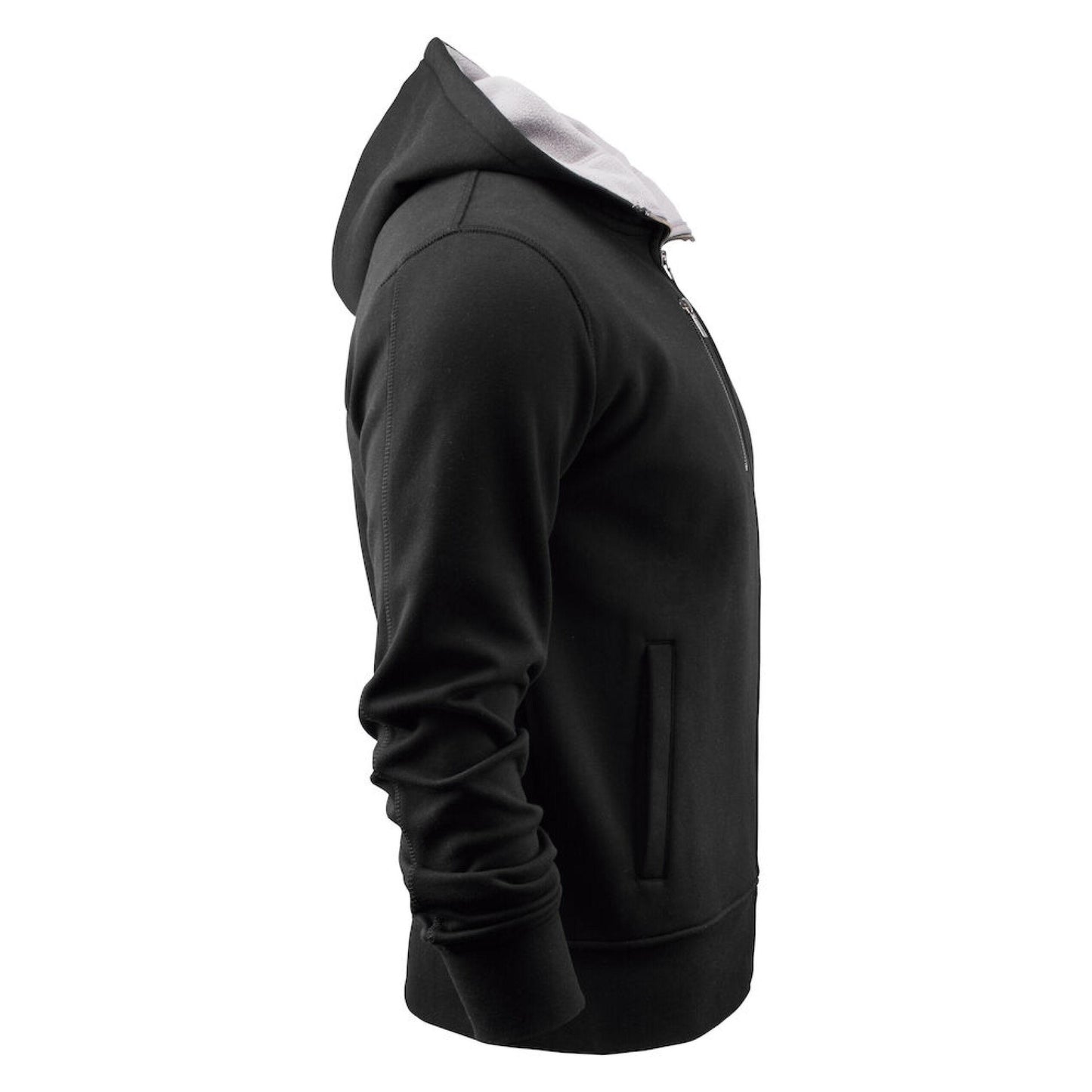 Black - Lifestyle - James Harvest Mens Full Zip Hoodie