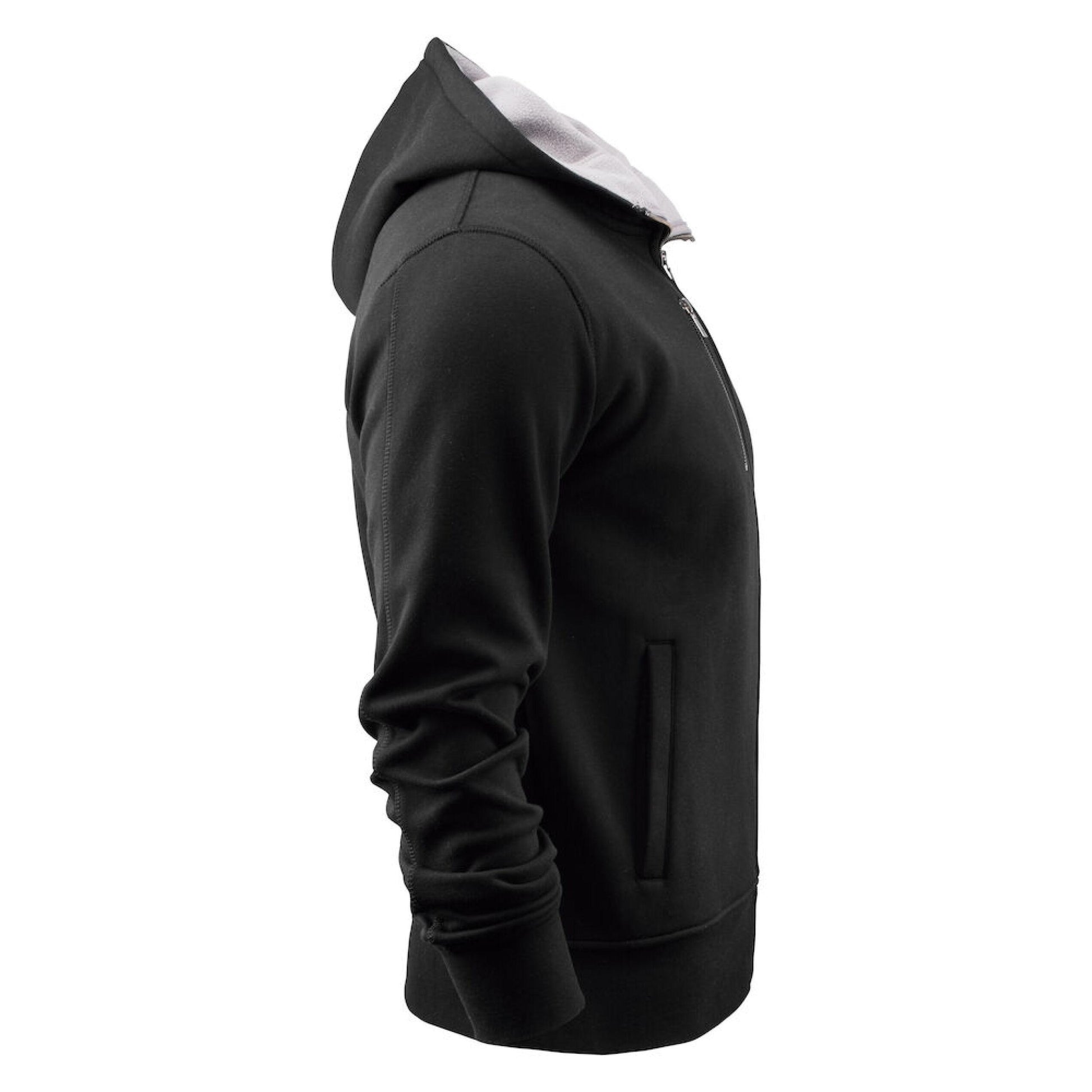 Black - Lifestyle - James Harvest Mens Full Zip Hoodie