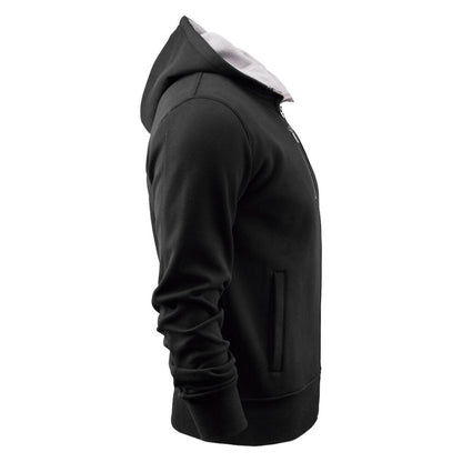 Black - Lifestyle - James Harvest Mens Full Zip Hoodie