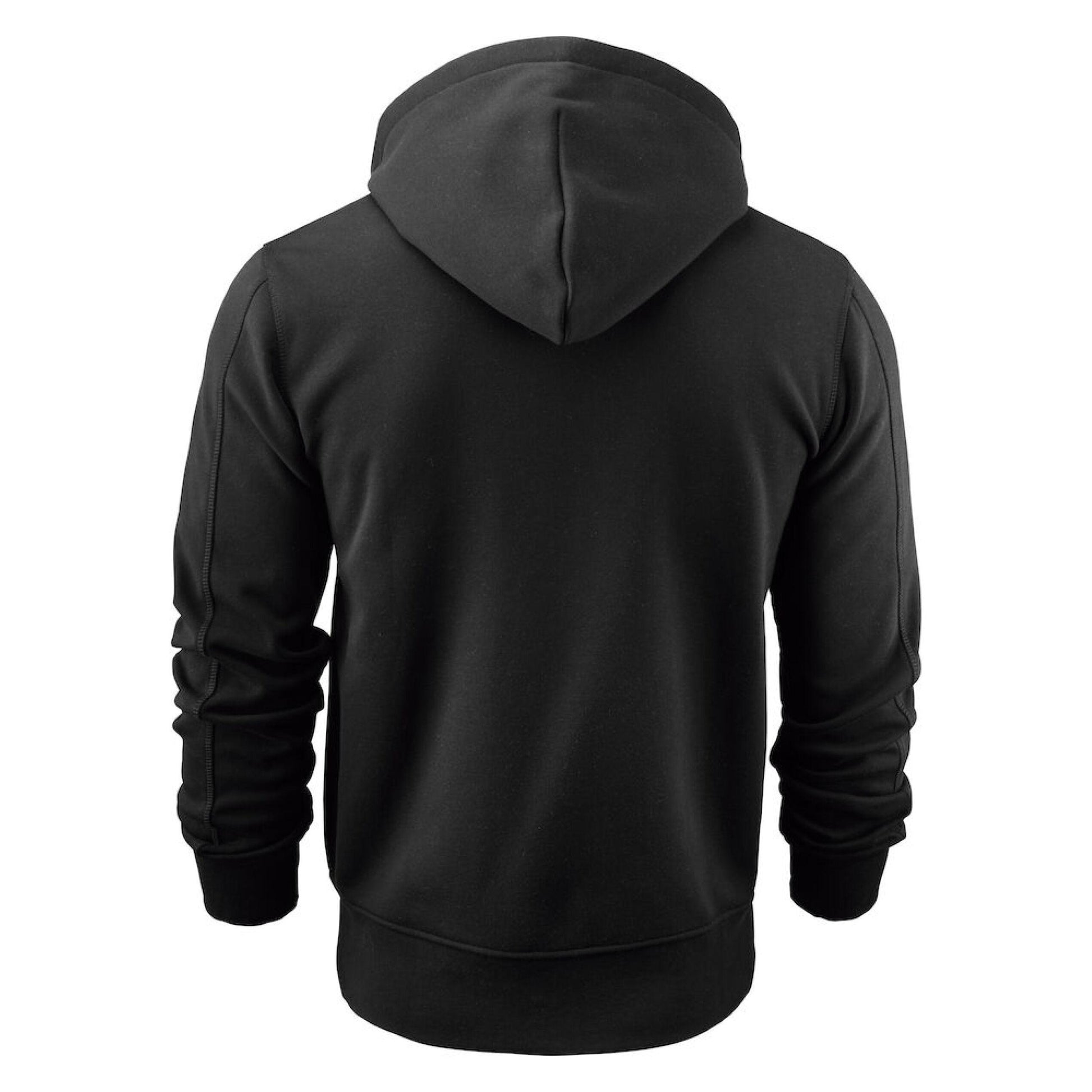Black - Pack Shot - James Harvest Mens Full Zip Hoodie