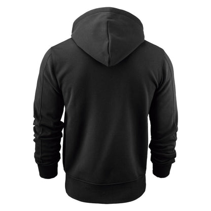 Black - Pack Shot - James Harvest Mens Full Zip Hoodie