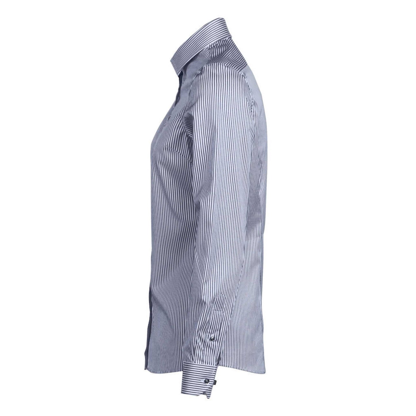 Navy - Side - James Harvest Womens-Ladies Reno Shirt