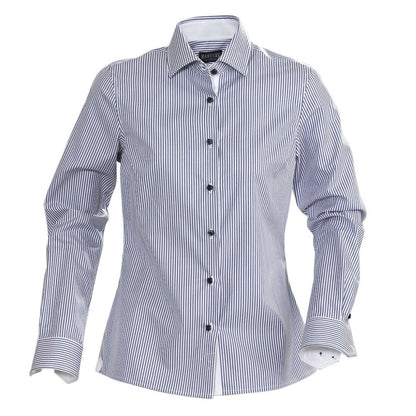 Navy - Front - James Harvest Womens-Ladies Reno Shirt