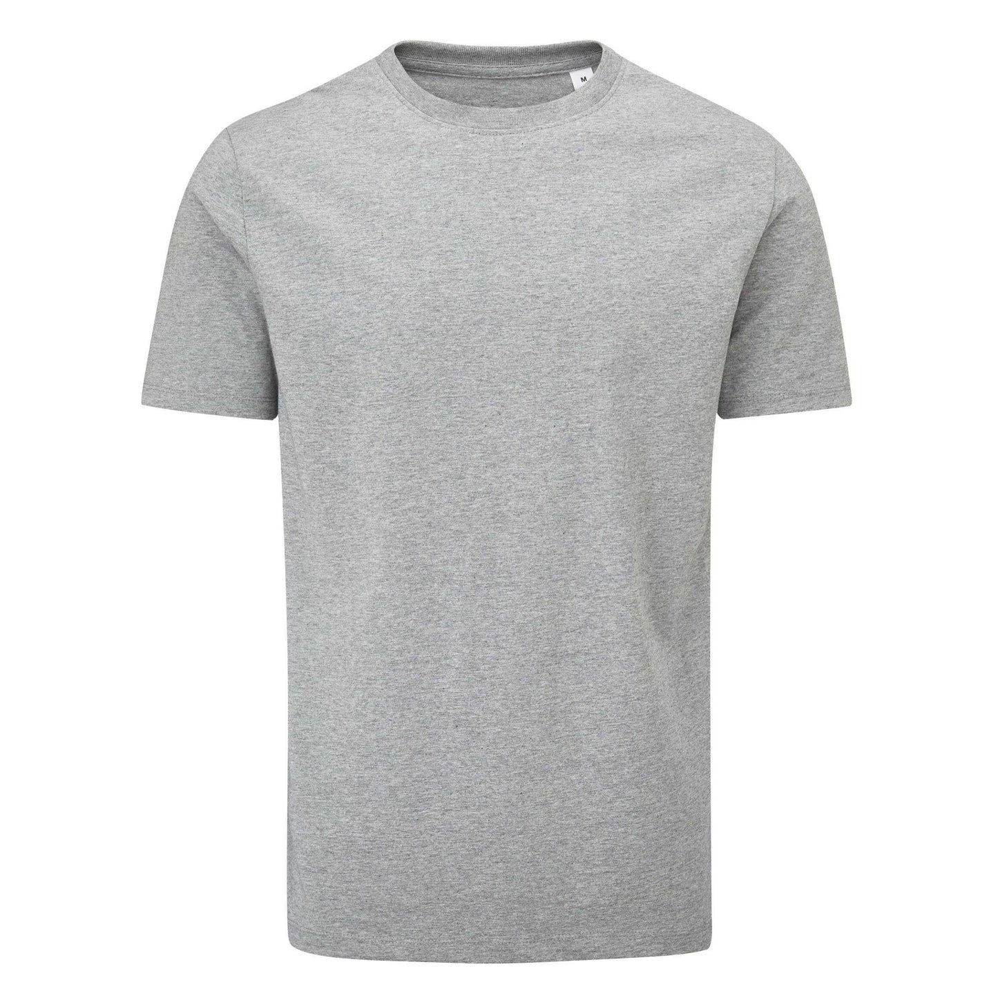 Heather Grey Melange - Front - Mantis Unisex Adult Essential Organic Cotton T-Shirt