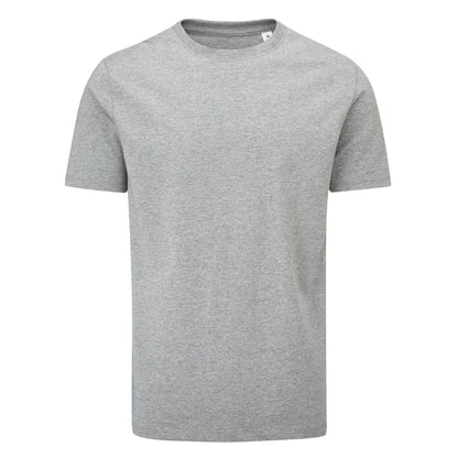 Heather Grey Melange - Front - Mantis Unisex Adult Essential Organic Cotton T-Shirt