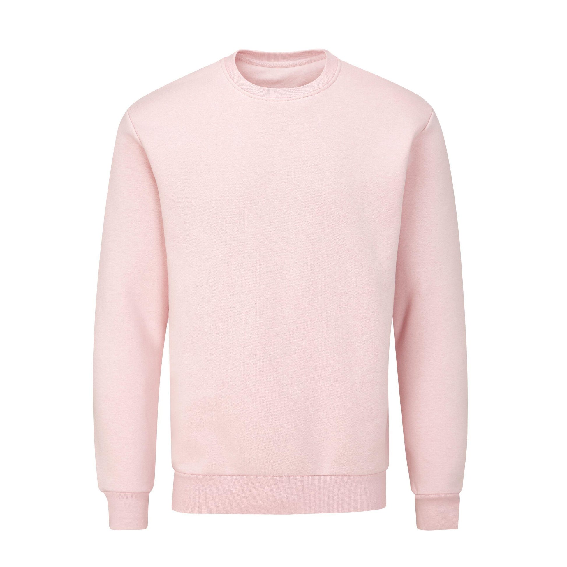 Soft Pink - Back - Mantis Unisex Adult Essential Organic Sweatshirt