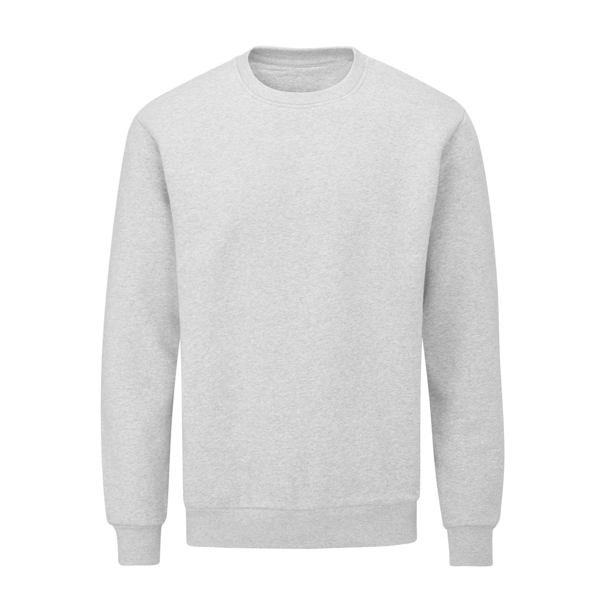 Heather Grey Melange - Back - Mantis Unisex Adult Essential Organic Sweatshirt