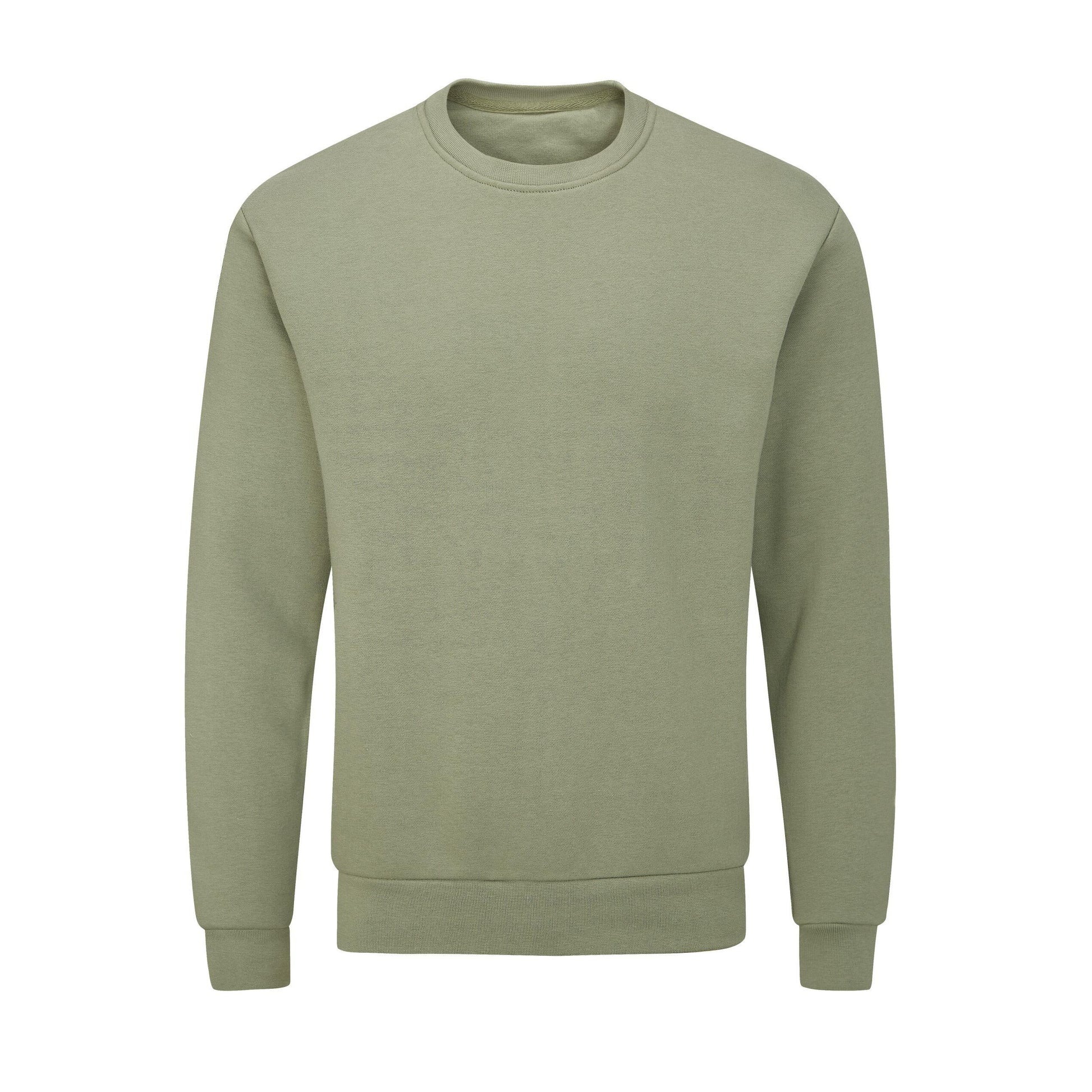 Soft Olive - Back - Mantis Unisex Adult Essential Organic Sweatshirt