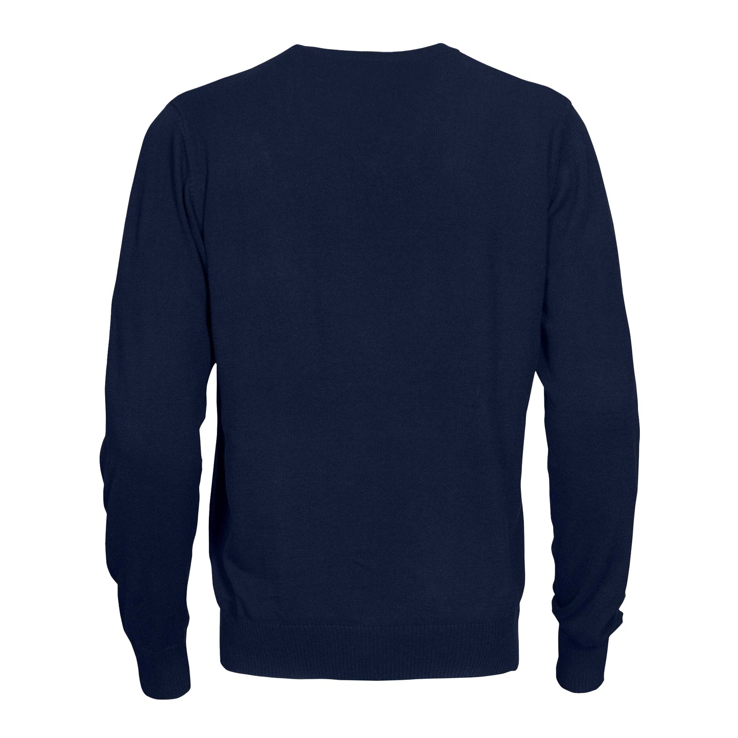 Navy - Back - Printer Mens Forehand Knitted V Neck Sweatshirt