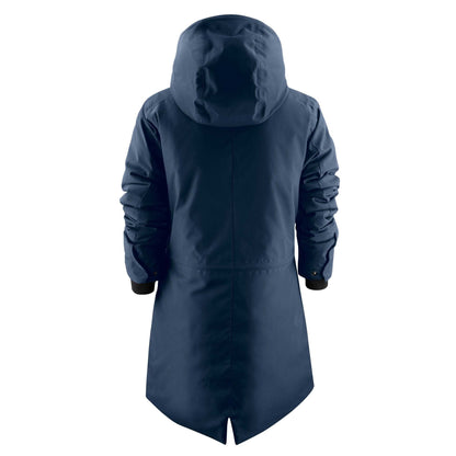 Navy - Back - James Harvest Womens-Ladies Brinkley Parka