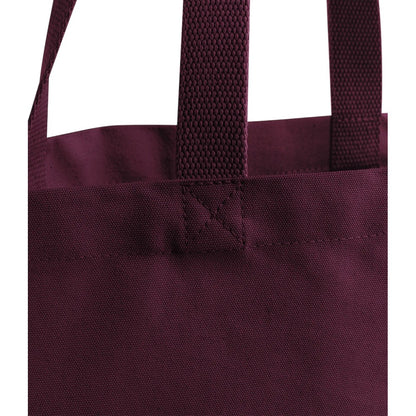 Burgundy - Side - Westford Mill Heavy Canvas Tote Bag