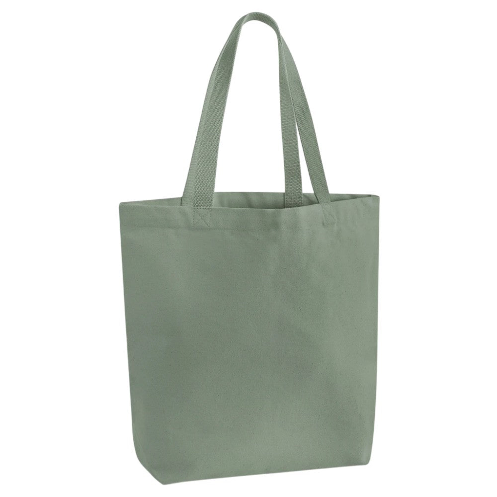 Dusty Green - Back - Westford Mill Heavy Canvas Tote Bag