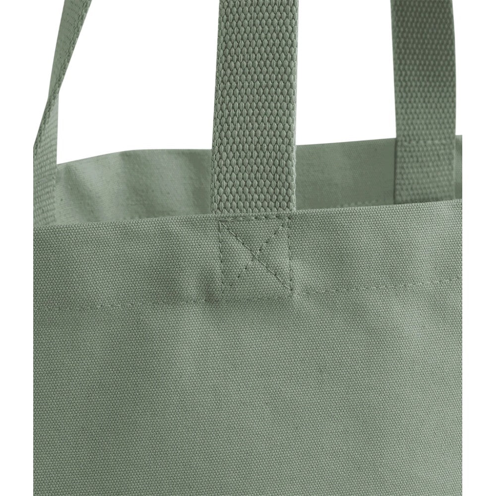 Dusty Green - Side - Westford Mill Heavy Canvas Tote Bag