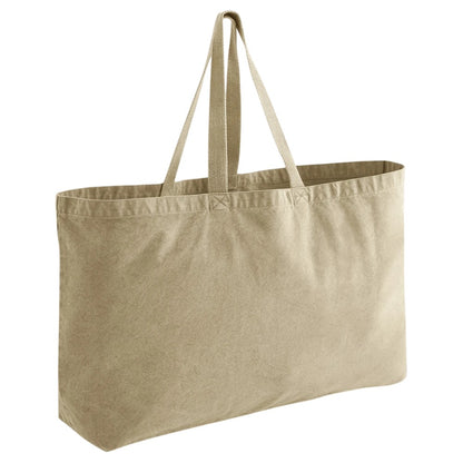 Vintage Sand - Back - Westford Mill Garment Dyed Oversized Tote Bag