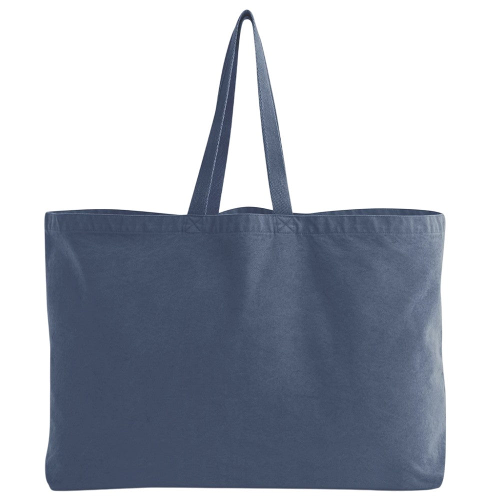 Vintage Denim - Front - Westford Mill Garment Dyed Oversized Tote Bag