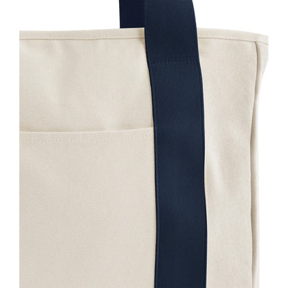 Natural-Navy - Pack Shot - Bagbase Edit Canvas Tote Bag