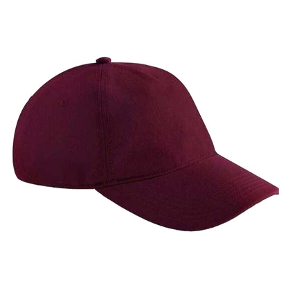 Burgundy - Front - Beechfield Baseball Cap