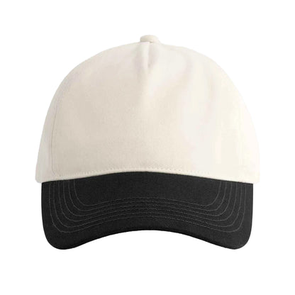 Natural-Black - Side - Beechfield Leisure Contrast Peak Baseball Cap