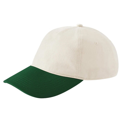 Natural-Forest Green - Back - Beechfield Leisure Contrast Peak Baseball Cap
