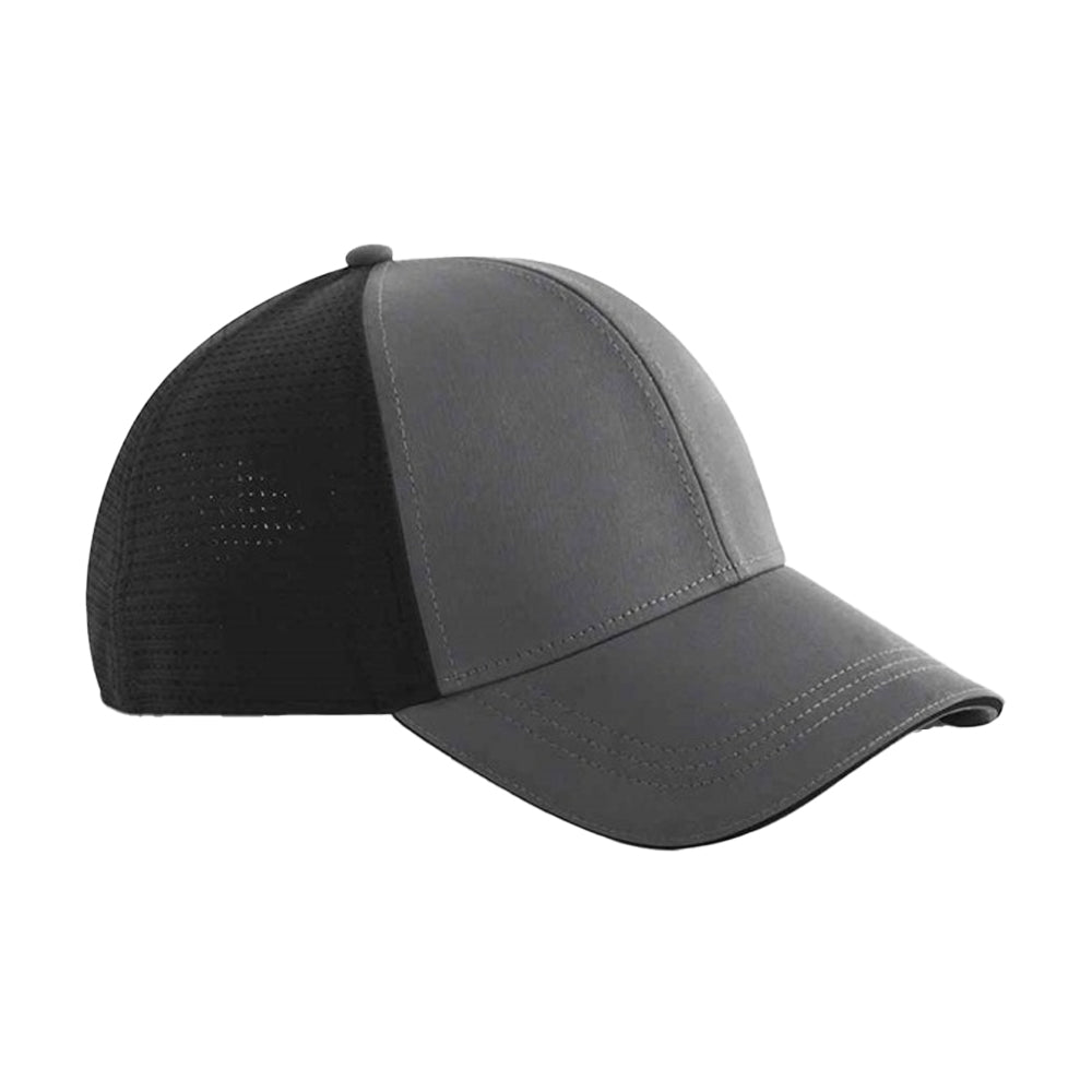 Gunmetal Grey-Black - Front - Beechfield Club Baseball Cap