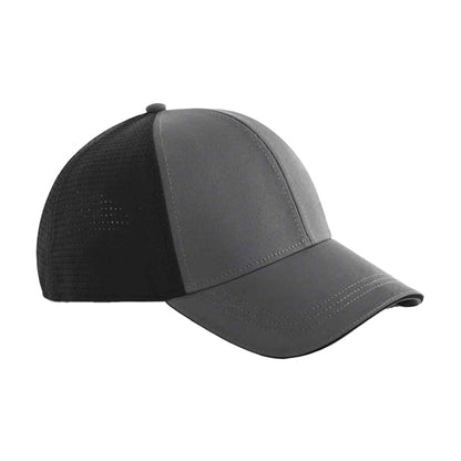 Gunmetal Grey-Black - Front - Beechfield Club Baseball Cap