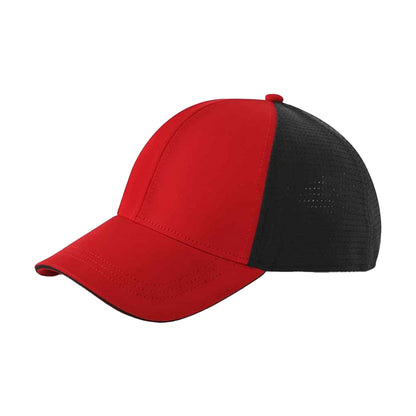 Red-Black - Side - Beechfield Club Baseball Cap
