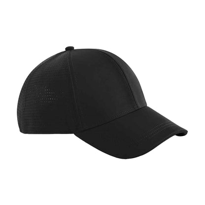 Black - Front - Beechfield Club Baseball Cap