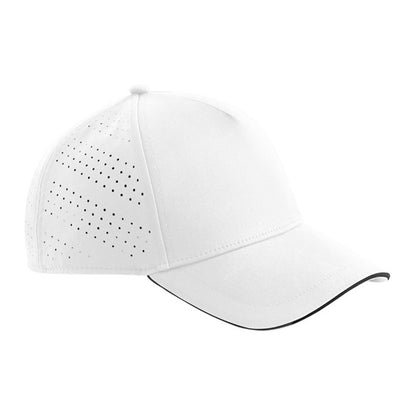 White-Black - Front - Beechfield Accelerate Baseball Cap