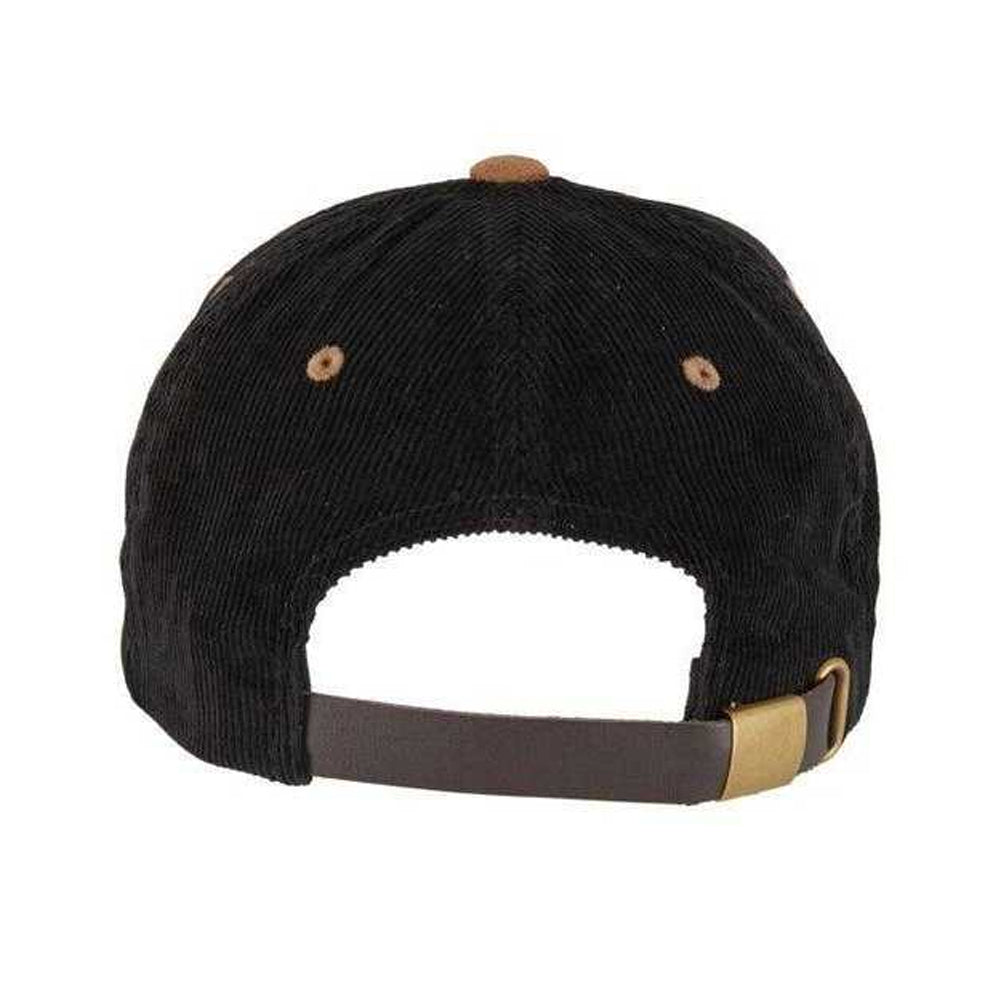 Black-Caramel - Back - Flexfit Classic Two Tone Corduroy Sueded Baseball Cap